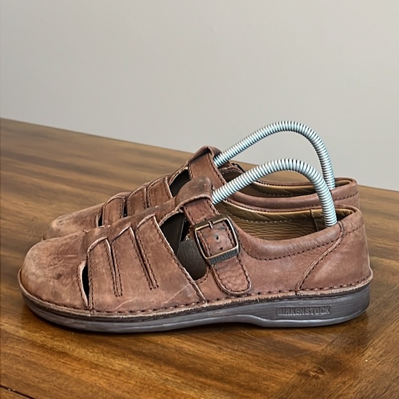 Birkenstock Women’s Brown Leather Madeira Fisherman Closed Toe Sandals Size 8 - Picture 5 of 14